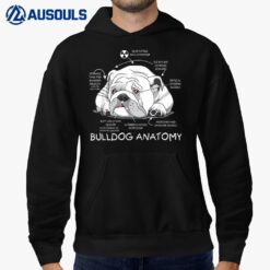 Funny Cute English Bulldog Anatomy Dog Biology Gift Hoodie