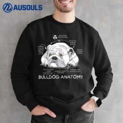 Funny Cute English Bulldog Anatomy Dog Biology Gift Sweatshirt