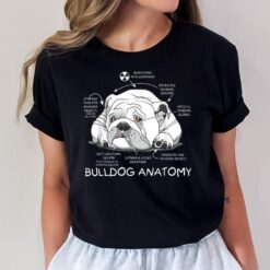 Funny Cute English Bulldog Anatomy Dog Biology Gift T-Shirt