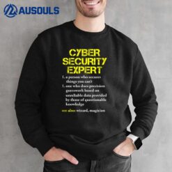 Funny Cybersecurity Definition Expert Computer Engineer Sweatshirt