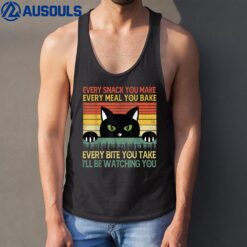 Funny Every Snack You Make Black Cat Lover Gift Meow Vintage Tank Top