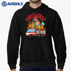 Funny Firesaurus Firefighter Saurus T Rex Firetruck Fireman Hoodie