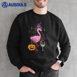 Funny Flamingo Witch Happy Halloween Sweatshirt