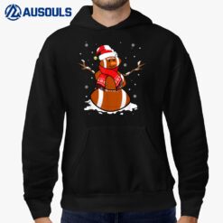 Funny Football Snowman Christmas Pajamas Matching Gifts Idea Hoodie