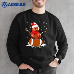 Funny Football Snowman Christmas Pajamas Matching Gifts Idea Sweatshirt