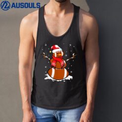 Funny Football Snowman Christmas Pajamas Matching Gifts Idea Tank Top