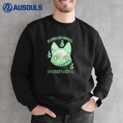 Funny Ghost Cat Purranormal Investigator Ghost Cat Sweatshirt