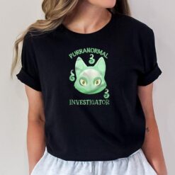 Funny Ghost Cat Purranormal Investigator Ghost Cat T-Shirt