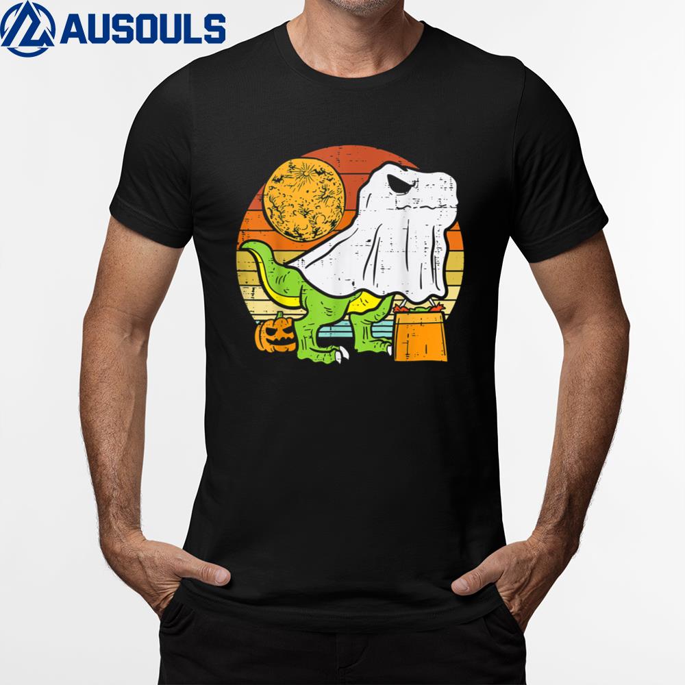 Funny Ghost Dinosaur Dino Moon Candy Toddler Halloween T-Shirt Hoodie Sweatshirt For Men Women