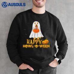 Funny Golden Retriever Ghost Halloween Sweatshirt