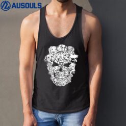 Funny Golden Retrievers Dog Skull Halloween Costume Tank Top