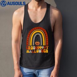 Funny Halloween Groovy Rainbow Graphic Tank Top