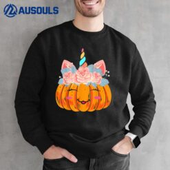 Funny Halloween Thanksgiving Cute Unicorn Pumpkin Costume Sweatshirt