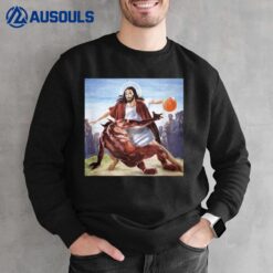 Funny Jesus Crossing Up The Devil Christian Sweatshirt