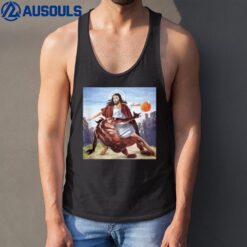 Funny Jesus Crossing Up The Devil Christian Tank Top