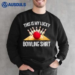 Funny Lucky Bowling  Team Vintage Retro Gift Sweatshirt