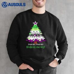 Funny Oriented AroAce Christmas Tree Pride Sweatshirt