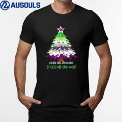 Funny Oriented AroAce Christmas Tree Pride T-Shirt