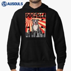 Funny Retro Japanese Dogzilla Staffordshire Bull Terrier Hoodie