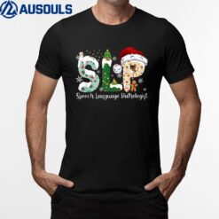 Funny SLP Speech Language Pathologist Santa Christmas Pajama T-Shirt