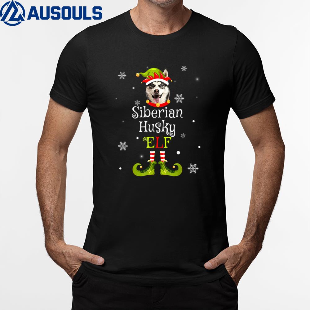 Funny Siberian Husky Elf Christmas Pet Puppy Dog Lover T-Shirt Hoodie Sweatshirt For Men Women