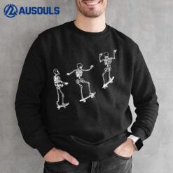 Funny Skeleton Skateboard Sweatshirt