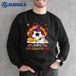 Funny Softball Halloween Christmas Thanksgiving Hallothanksmas Sweatshirt