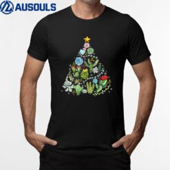 Funny Succulent Christmas Tree Cactus Gardener Xmas T-Shirt