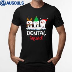 Funny Teeth Santa Reindeer Christmas Dental Squad T-Shirt