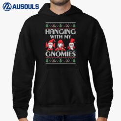 Funny Ugly Christmas Gnome Pajama Hanging With My Gnomies Hoodie