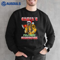 Funny Xmas Volunteer Santa Claus Firefighter Men Christmas Sweatshirt