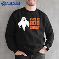 Funny and Cute Spooky Ghost Boo Sheet Halloween Sweatshirt