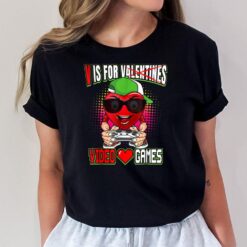 Gamer Boys Teen Valentines Day Shirt V Is For Video Games T-Shirt