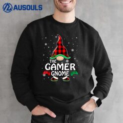 Gamer Gnome Buffalo Plaid Family Christmas Pajama Boys Kids Sweatshirt