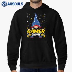 Gamer Gnome Winter Xmas Funny Family Christmas Matching Kids Hoodie