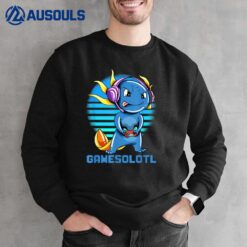 Gamesolotl Axolotl Gamer with Headset Cute Anime Kawaii  Ver 2 Sweatshirt