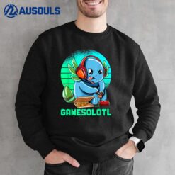 Gamesolotl Axolotl Gamer with Headset Cute Anime Kawaii Sweatshirt