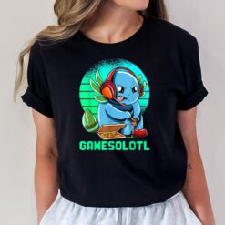 Gamesolotl Axolotl Gamer with Headset Cute Anime Kawaii T-Shirt