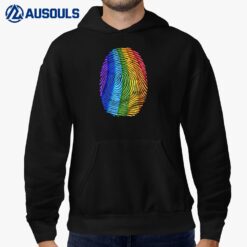Gay Lesbian Transgender LGBT Fingerprint Rainbow Flag Hoodie