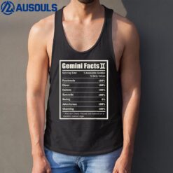 Gemini Zodiac Sign Fun Facts Shirt Men Women Birthday Tank Top