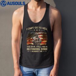 Gift Veteran I Can't Go To Hell Satan Tank Top