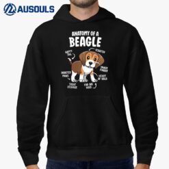 Gifts For Beagle Lovers Dog Mom Funny Anatomy Of A Beagle Hoodie