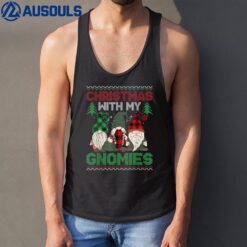 Gnome Family Christmas Tree for Women Men - Buffalo Plaid Tank Top