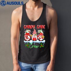 Gnome Lover Candy Funny Xmas Gifts Candy Cane Crew Christmas Tank Top