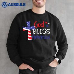 God Bless America Christian Religious American Flag Sweatshirt