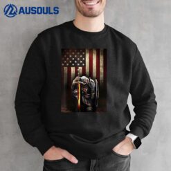 God Jesus Christian American Flag Knight Templar Patriotic Sweatshirt