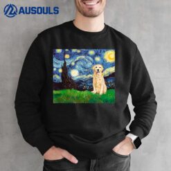 Golden Retriever Starry Night Inspired Goldie Dog Art Owner Sweatshirt