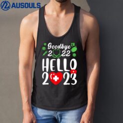 Good Bye 2022 Hello 2023 Happy New Year Christmas Nurse Life Tank Top