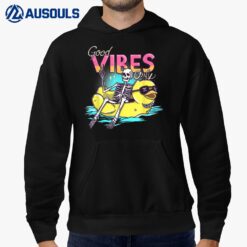 Good Vibes Only Skeleton Summer Vacation Hello Pool Hoodie