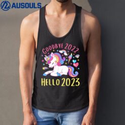 Goodbye 2022 Hello 2023 Happy New Year Christmas Unicorn Tank Top